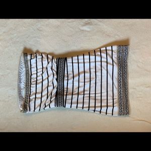 Black and white Strapless dress